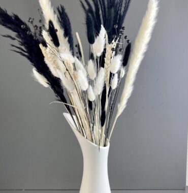 Dried flower mix "Black & White" Dried flower decoration - Modern dried bouquet