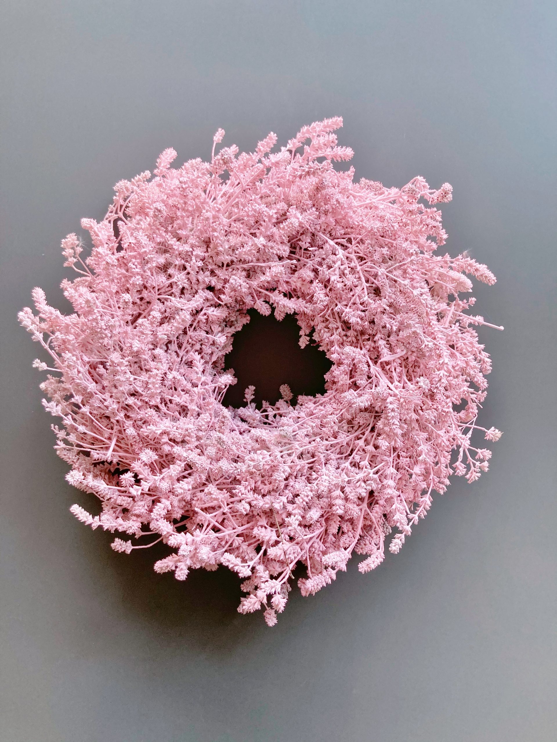 Leinenkraut Kranz, getrocknet -Trockenblumenkranz - 2 Farben zur Auswahl - Ø 25cm – Bild 7