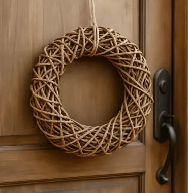 Rattan Kranz, Rustikal - Naturkranz geflochten- Wandkranz - 3 Größen zur Auswahl