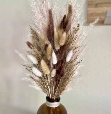 Trockenblumenstrauß "Fluffy" Pampasgrasstrauß - Lagurus Mix