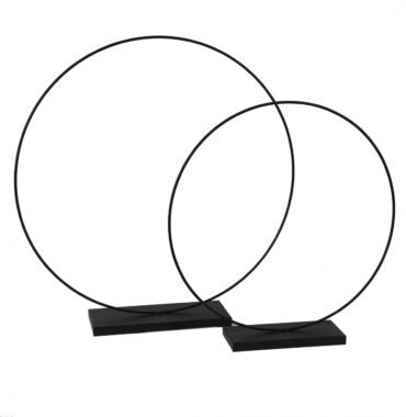 Deko-Metallring, schwarz, Aufsteller