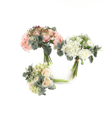 Kunstblumenstrauß - Hortensie, Rosen, Schleierkraut