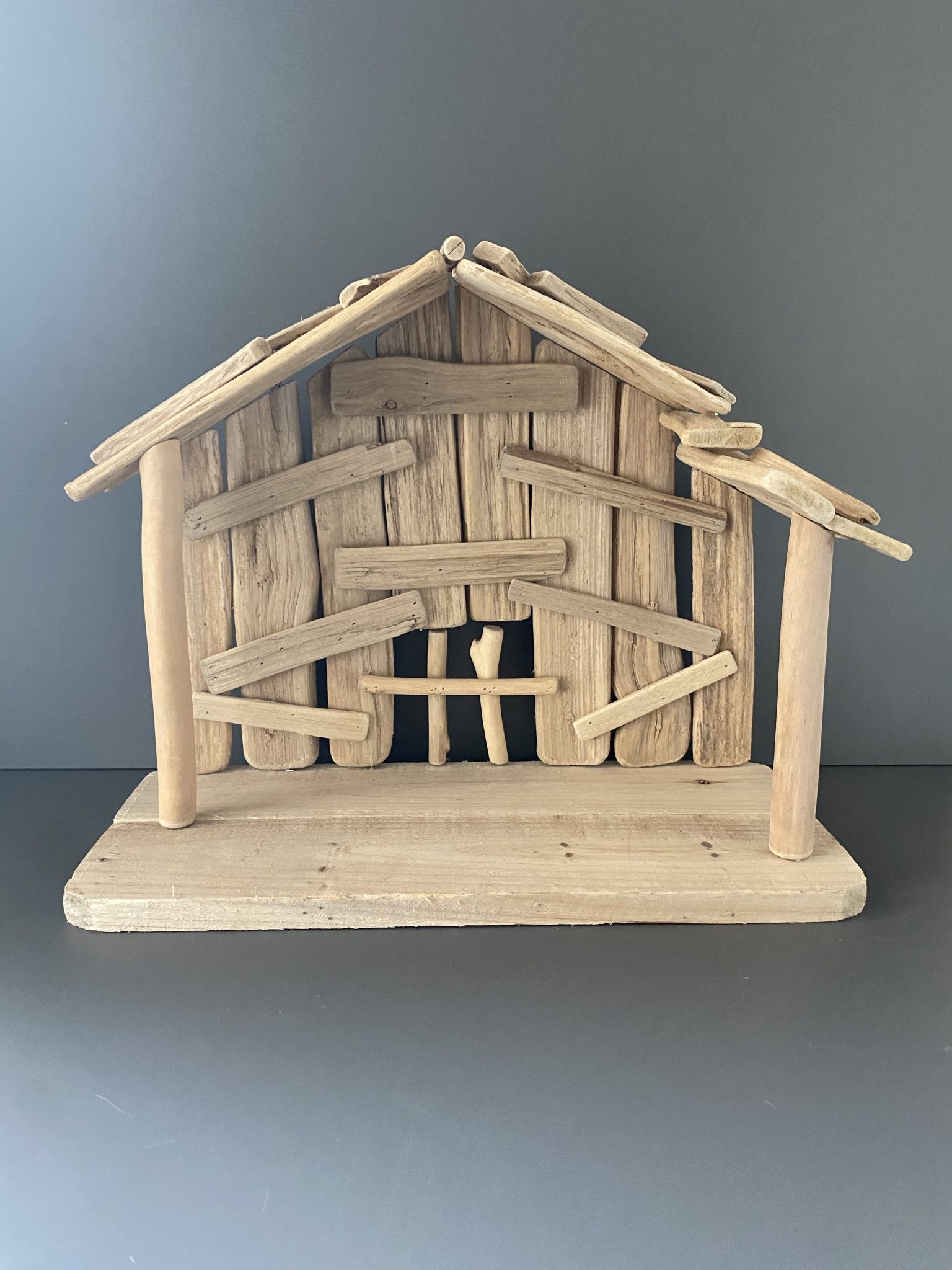 Classic crib figurine set 12 pieces - Christmas crib made of driftwood - Image 3