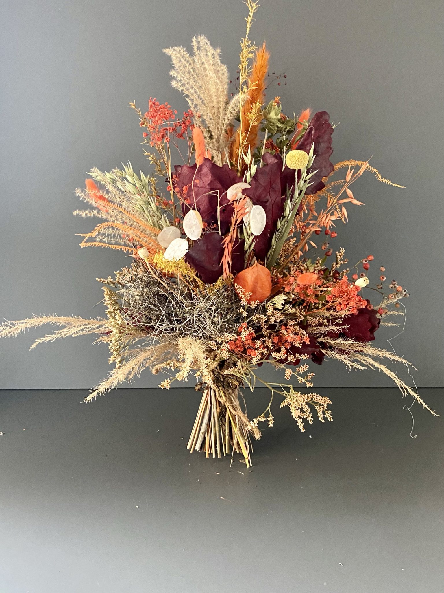 XL Trockenblumenstrauß "Herbstglück" Geschenkstrauß – Bild 3