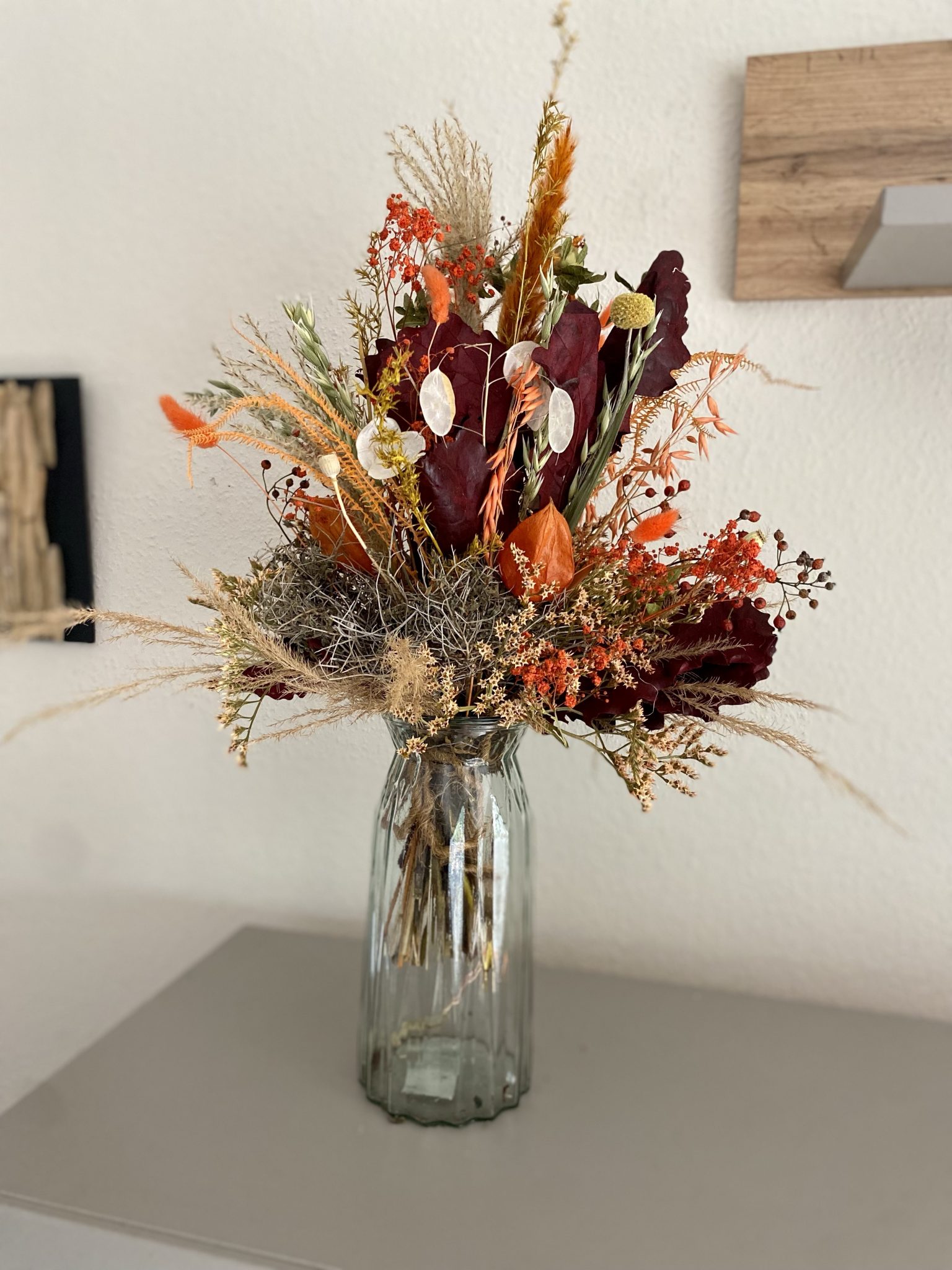 XL Trockenblumenstrauß "Herbstglück" Geschenkstrauß – Bild 4