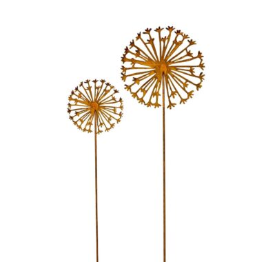 Gartenstecker-Pusteblume, Rost, Beetstecker Vintage