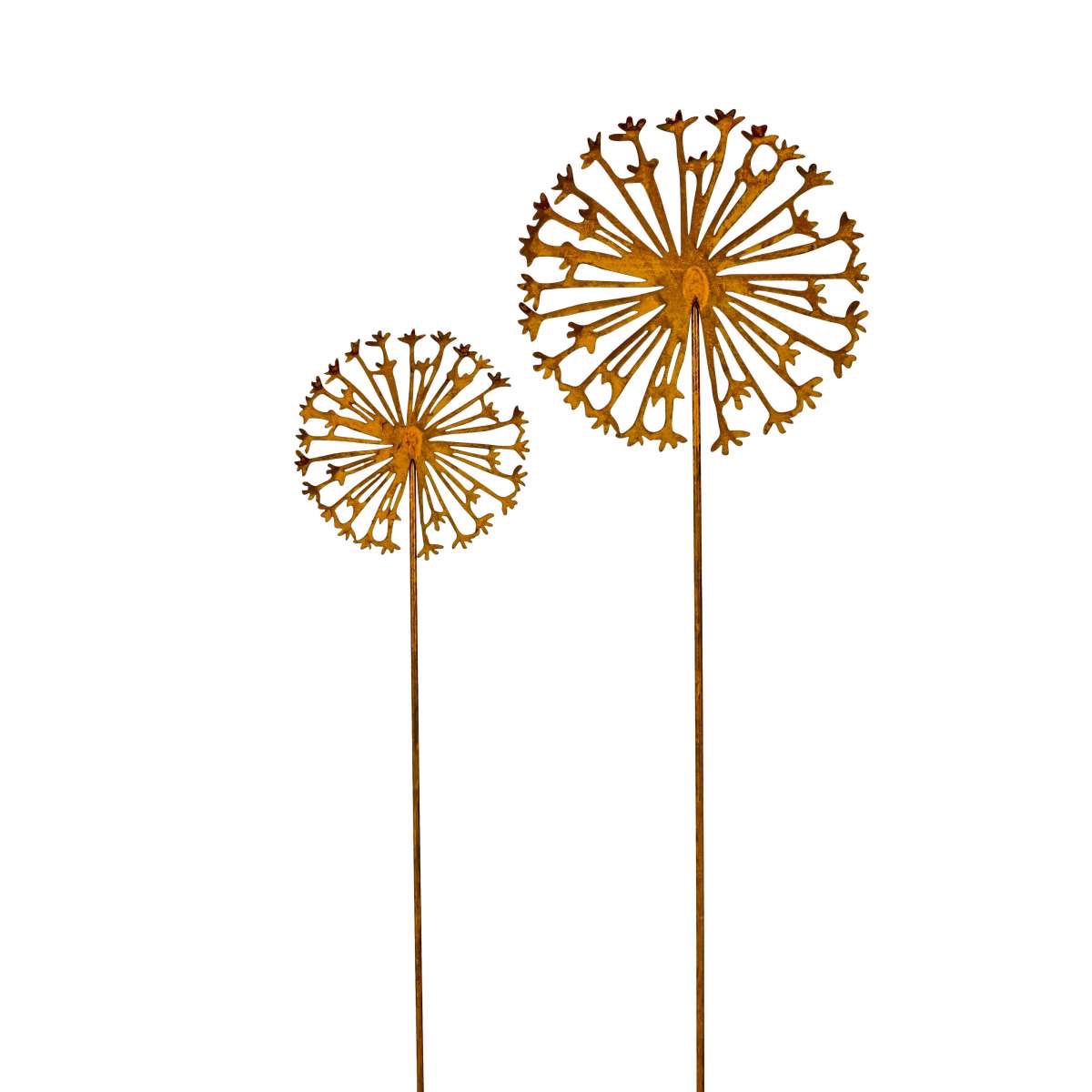 Gartenstecker-Pusteblume, Rost, Beetstecker Vintage