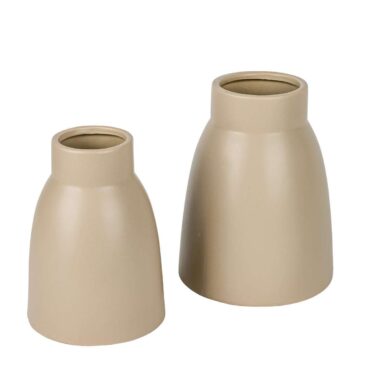 Blumenvase Malaga grau-matt Keramik schlichtes Design bauchige Form