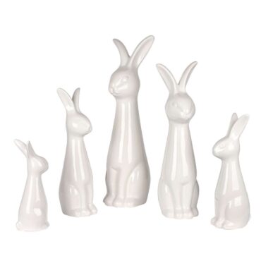 Easter Bunny "Garry" Ceramic Bunny standing - Easter decoration modern - Bust white glazed - different sizes