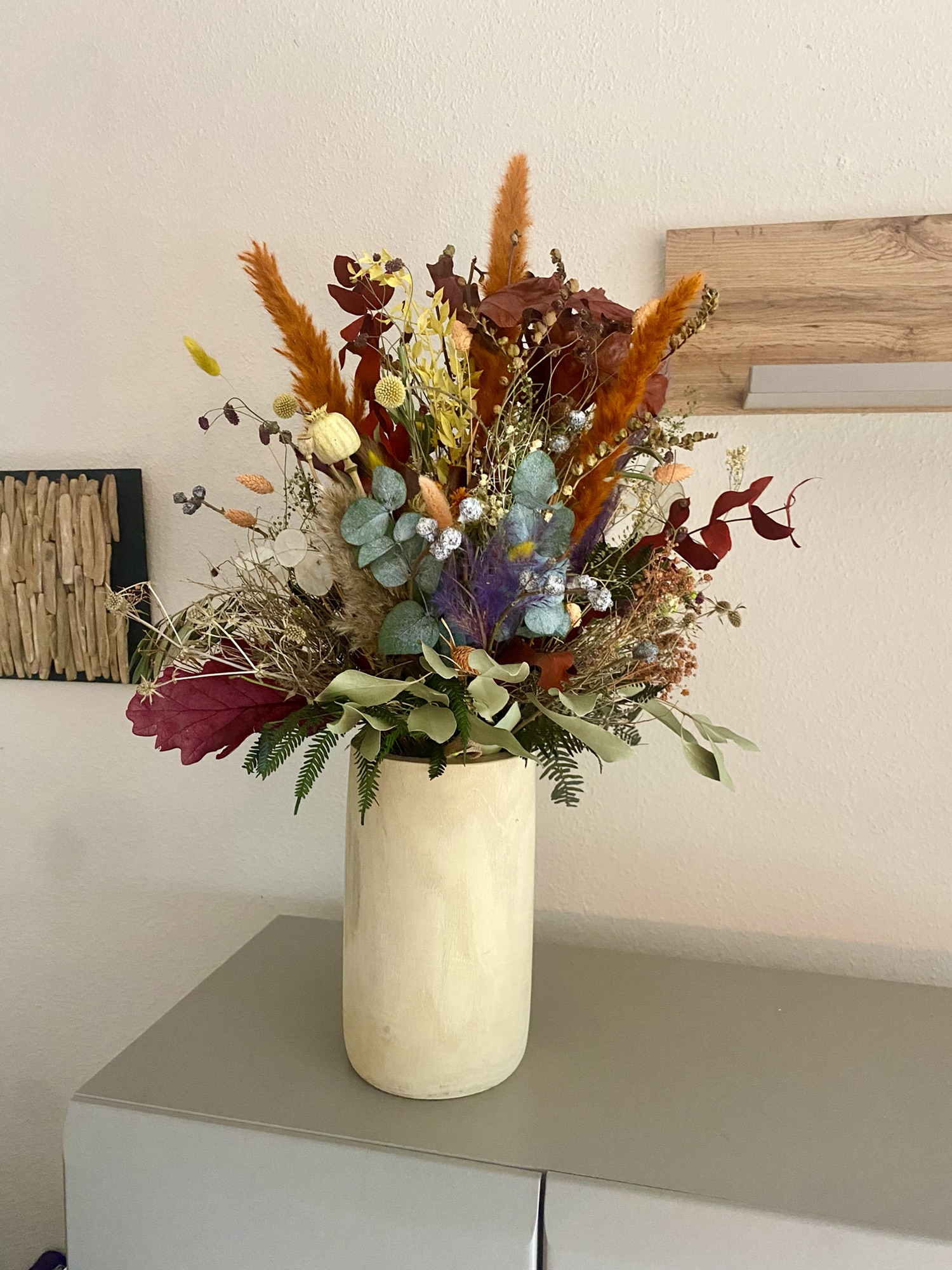 XL Trockenblumenstrauß „ Waldglück “ bunter Trockenstrauß handgebunden – Bild 2