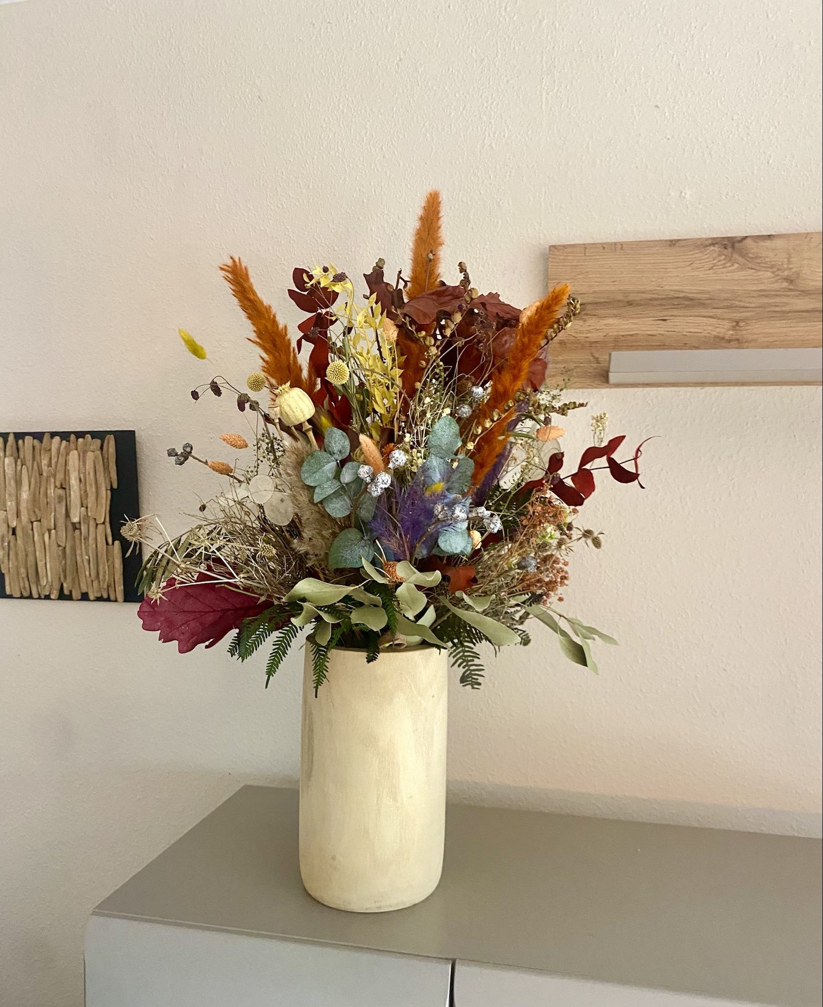 XL Trockenblumenstrauß „ Waldglück “ bunter Trockenstrauß handgebunden – Bild 3