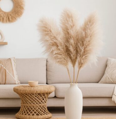 Pampasgras getrocknet, Naturell, extra fluffig