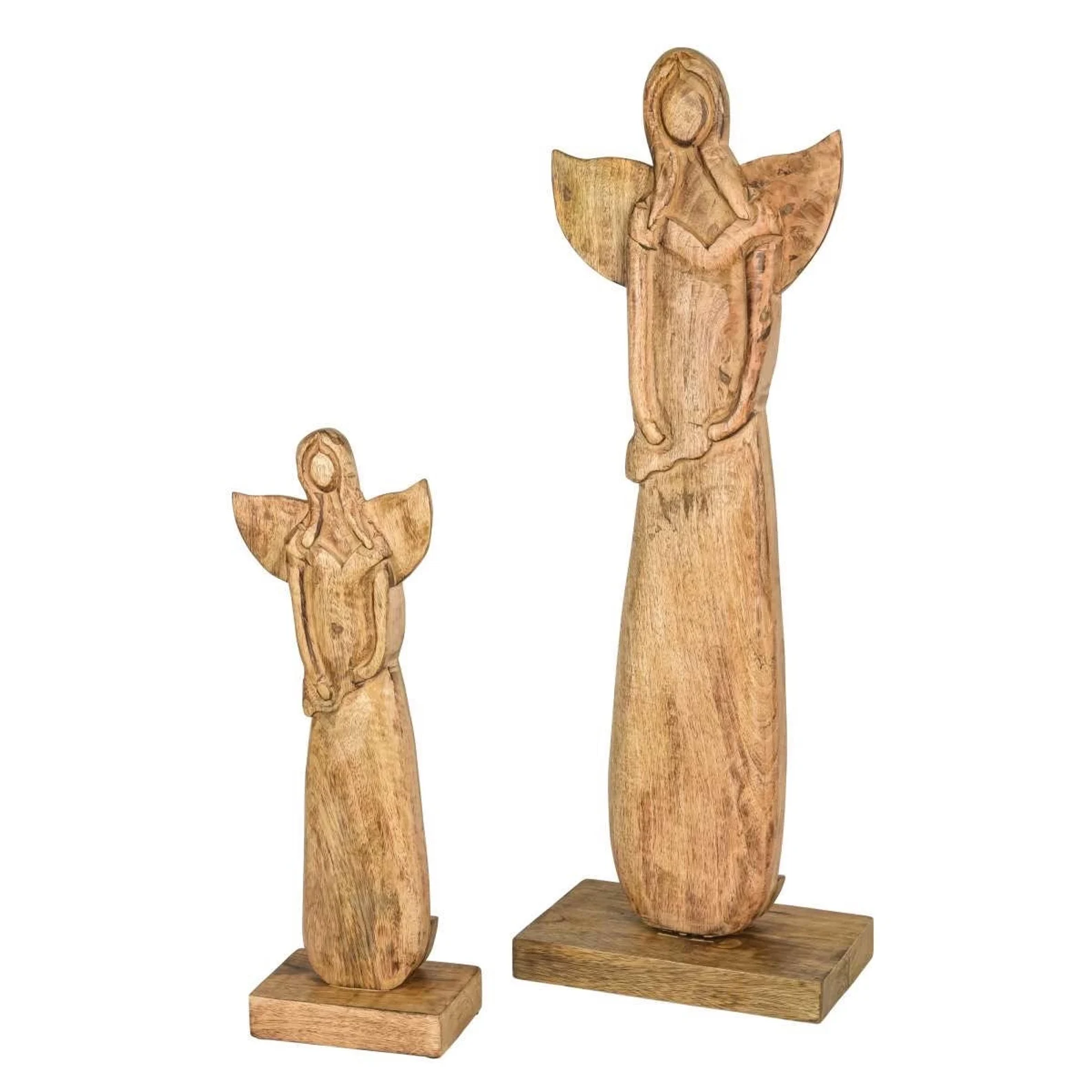 Christmas angel wooden figure - Handmade wooden angel figure as a festive stand in 2 sizes - Image 2