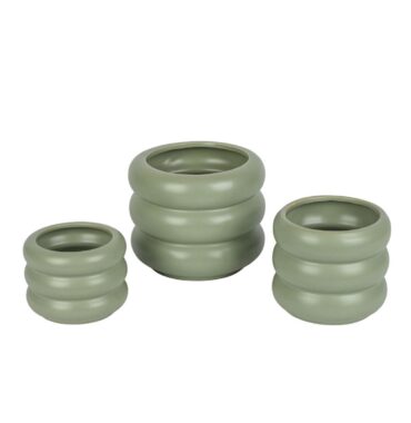 Moderner Blumentopf „Wave“ Salbei gewellt in verschiedenen Größen - stilvolle Dekoration für Ihr Zuhause