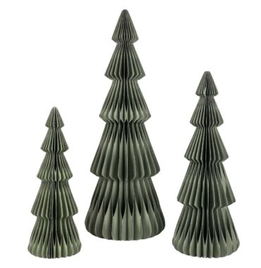 XL Christmas tree made of paper in gray - 4 different sizes - Practically foldable with magnetic closure