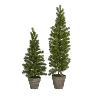 Artificial silver fir Christmas tree potted green in 2 sizes - Festive eye-catcher for your home!