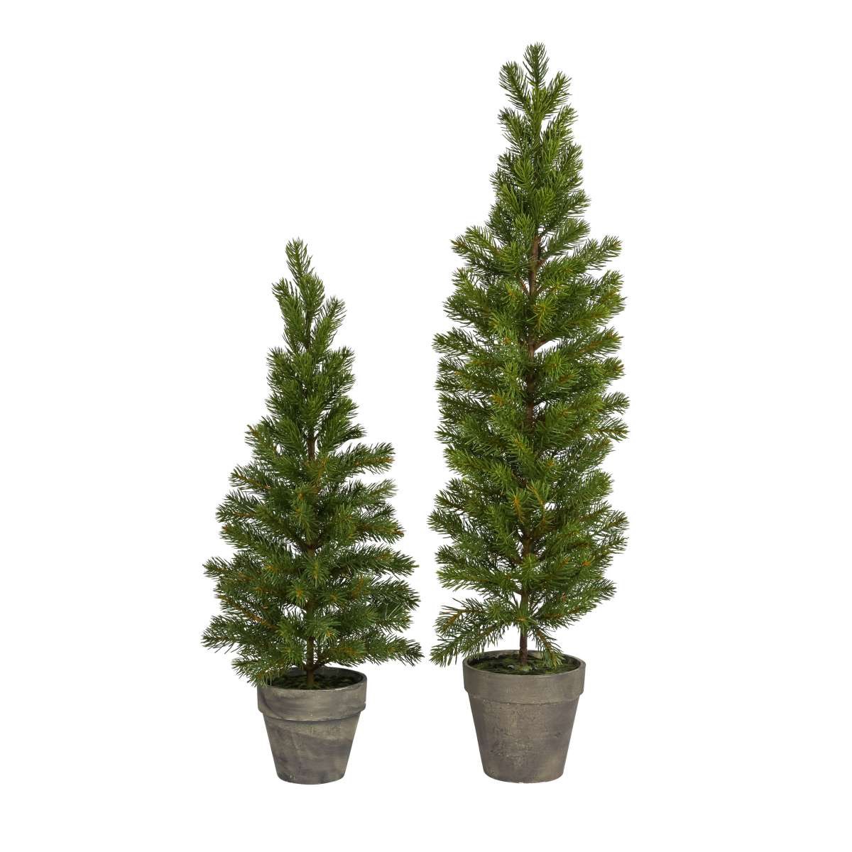 Artificial silver fir Christmas tree potted green in 2 sizes - Festive eye-catcher for your home!