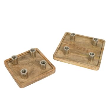 Wooden Advent wreath - Advent candle holder - Scandi Advent plate for 4 stick candles