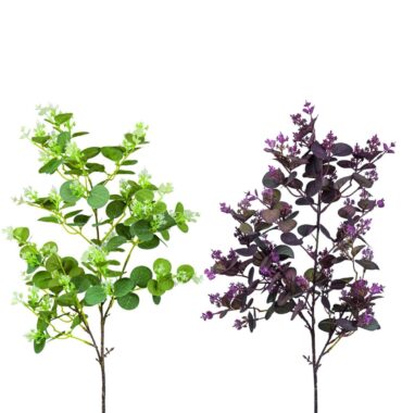 Eucalyptus branch with flowers - artificial plant - 66cm