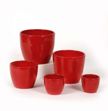 Flower pot in red - ceramic planter - plant pot - various sizes