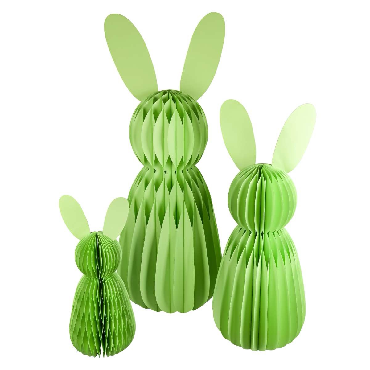 XL Easter bunny - paper bunny in green - Easter decoration to unfold with magnet - spring decoration - display stand - gift idea