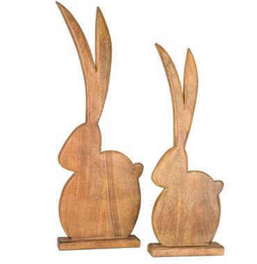 XL Easter Bunny Long Ear - Wooden Bunny - Large Wooden Figure - Easter Decoration - Gift