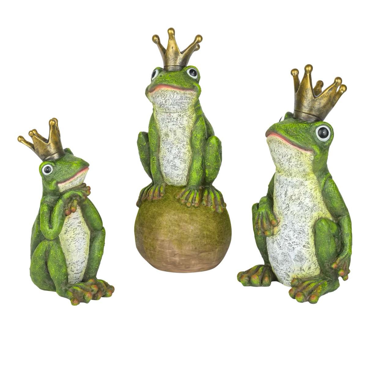 Frog king - Garden figure - Decorative figure garden frog - Weatherproof - 3 versions