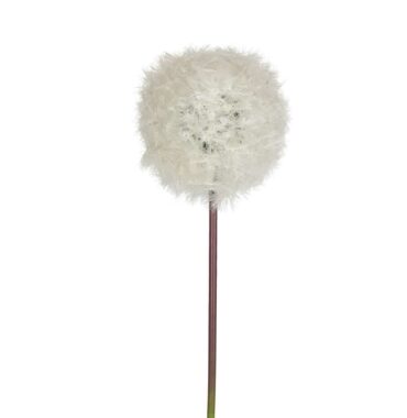 Artificial dandelion - lifelike decorative flower, white - elegant silk flower - 80cm