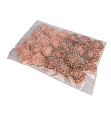 Sola Holzblumen – Soft Rosen - Deko-Blüten - Diy Projekte - Bastelmaterial - 24er Set
