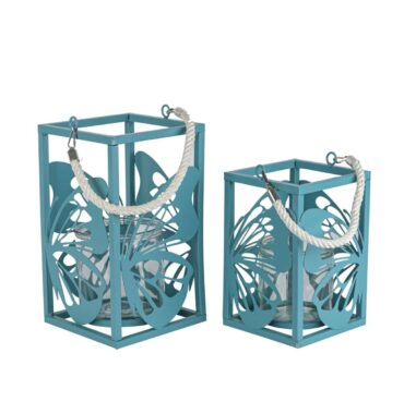 Metal lantern butterfly - garden lantern - lantern decoration - 2 sizes