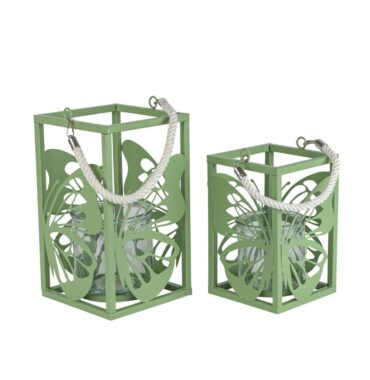 Metal lantern butterfly - garden lantern - lantern decoration - 2 sizes