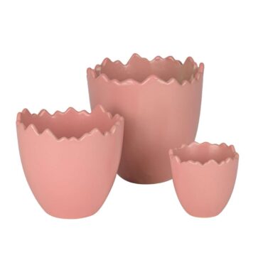 Osterei zum bepflanzen - Pflanz-Ei, rosa – Deko-Ei Keramik- Osterdekoration - 3 Größen