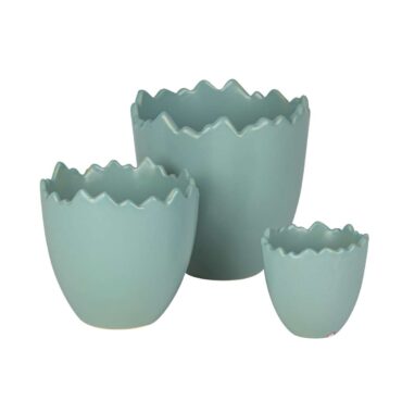 Easter egg for planting - Plant egg, blue - Decorative ceramic egg - Easter decoration - 3 sizes