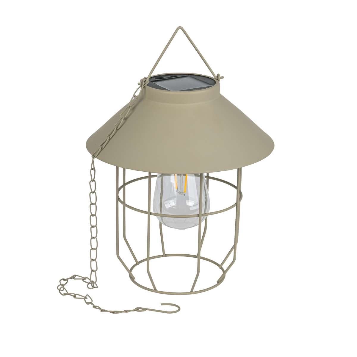 Metal solar lantern - solar hanging lantern - garden lantern weatherproof - outdoor lighting with rechargeable battery