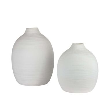 XL Kugelvase "Ben" weiß-matt - Ballonvase -