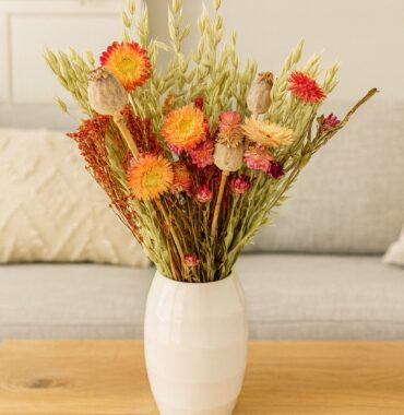 Trockenblumenstrauß „ Natürlich Schön “ Natur Deko - getrockneter Blumenstrauß aus verschiedenen Trockenblumen und Gräser