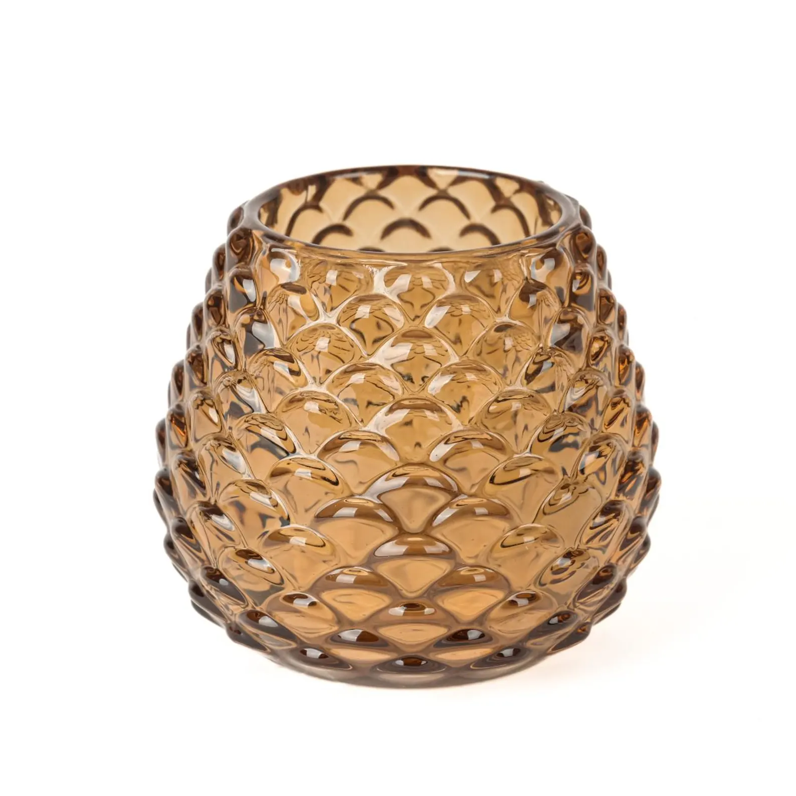 Teelichtglas Herbstzauber – Windlicht, Teelichthalter mit Struktur - Tischdeko Herbst – Bild 4