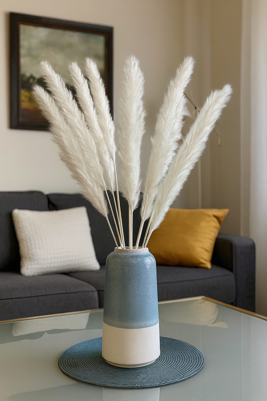 Pampasgras Weiß getrocknet – Naturdekoration - 10 Stiele